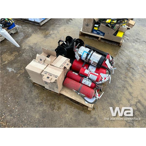 (8) FIRE EXTINGUISHERS, BRACKETS