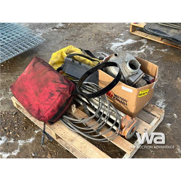 PUMP PARTS, TRIPOD, FIRST AID KIT