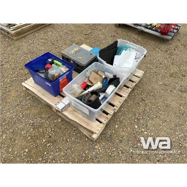 3 TUBS OF SHOP SUPPLIES,FISHING GEAR