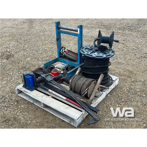 CUTTING TORCH HOSE REELS, JACKALLS, HYD. JACKS