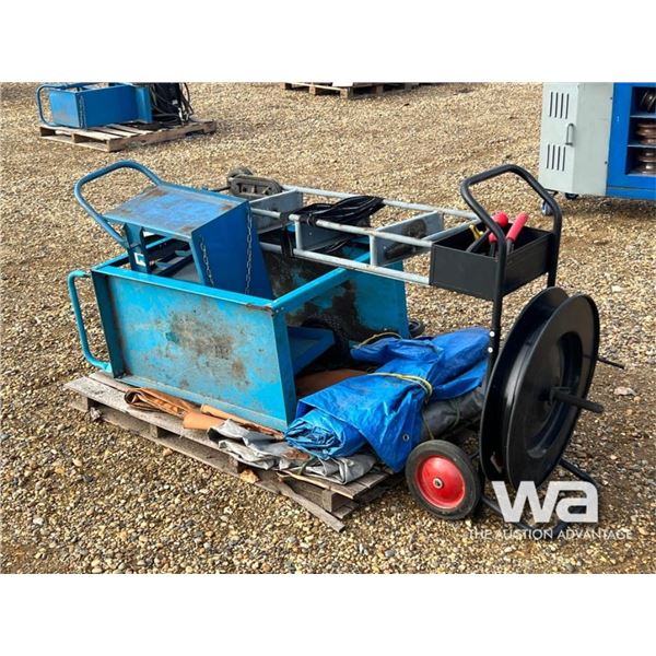SHOP TROLLEY, BANDER, TARPS