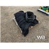 Image 4 : (3) BLACK RUBBER MADE BINS, BLACK CLOTH WRAP