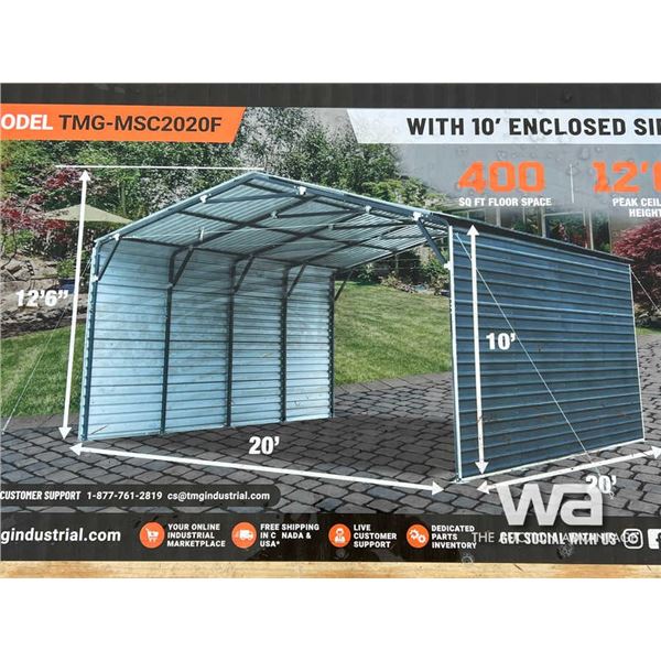TMG 20 FT. X 20 FT. METAL CARPORT SHED