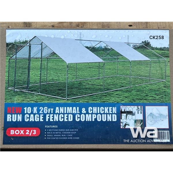 10 X 26 FT. ANIMAL FENCED COMPOUND