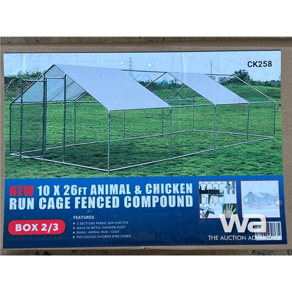 10 X 26 FT. ANIMAL FENCED COMPOUND