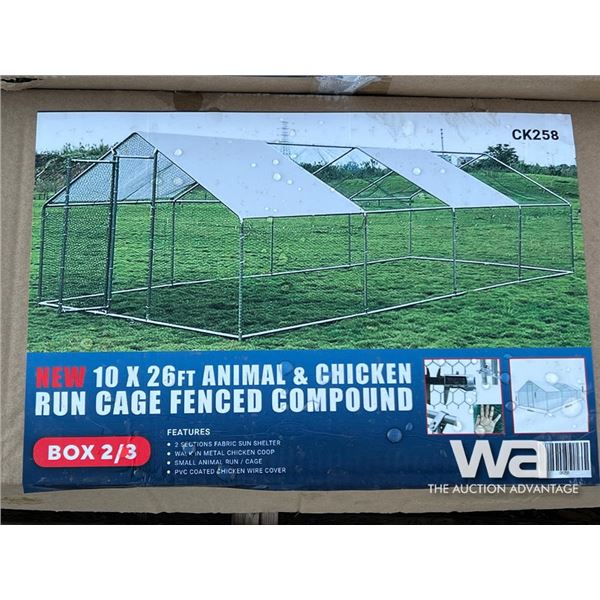 10 X 26 FT. ANIMAL FENCED COMPOUND