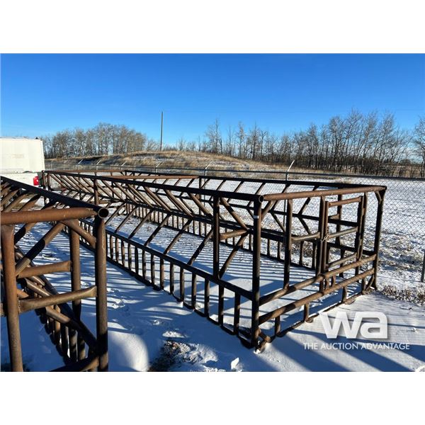CUSTOM BUILT 30 FT X 9 FT ROUND BALE FEEDER