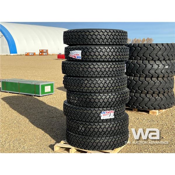 (8) KASPEN HS217 11R24.5 TRUCK DRIVE TIRES