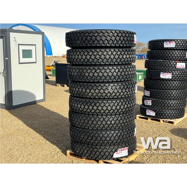 (8) KASPEN HS217 11R24.5 TRUCK DRIVE TIRES