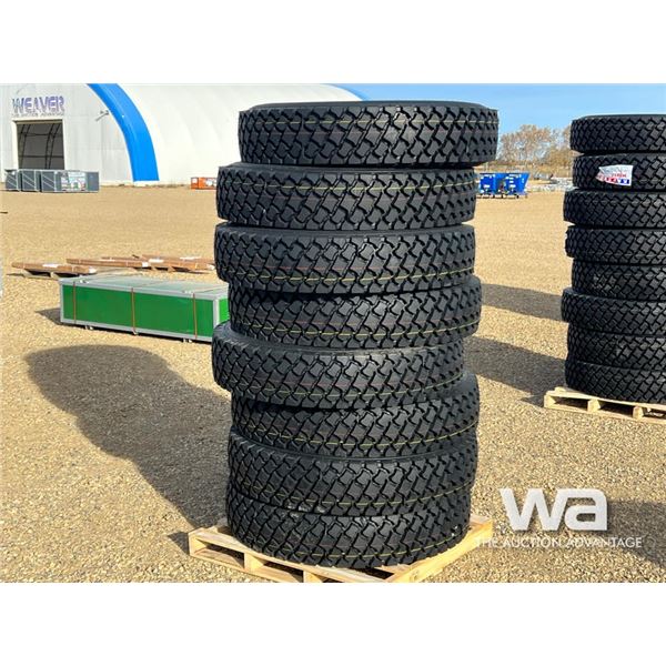 (8) KASPEN HS217 11R24.5 TRUCK DRIVE TIRES