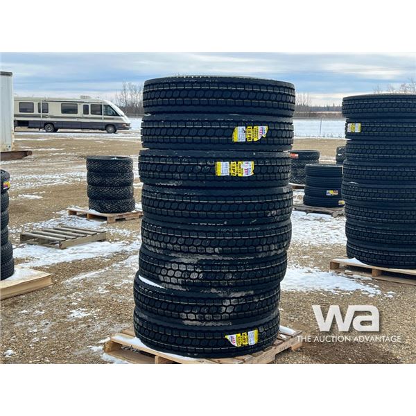 (8) ZWARTHZ 11R24.5 DRIVE TIRES