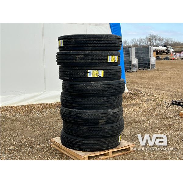 (8) ZWARTHZ 11R24.5 TIRES