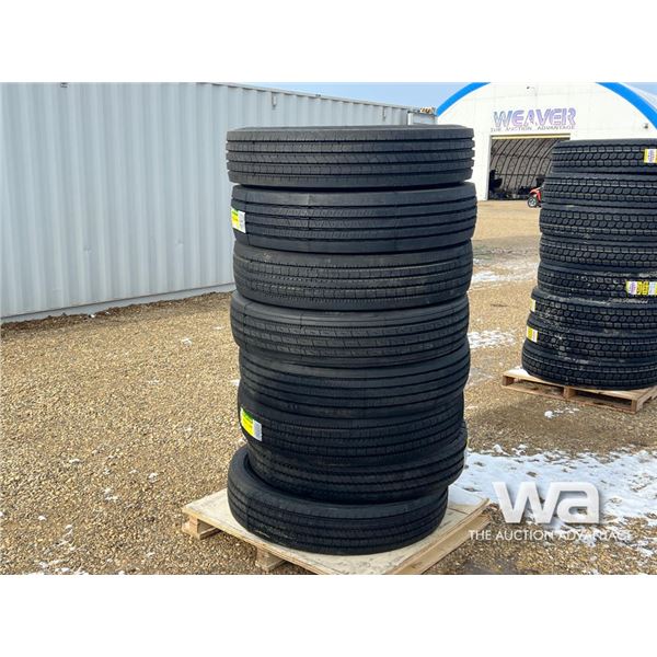 (8) GRIZZLY 11R24.5 TRUCK TIRES