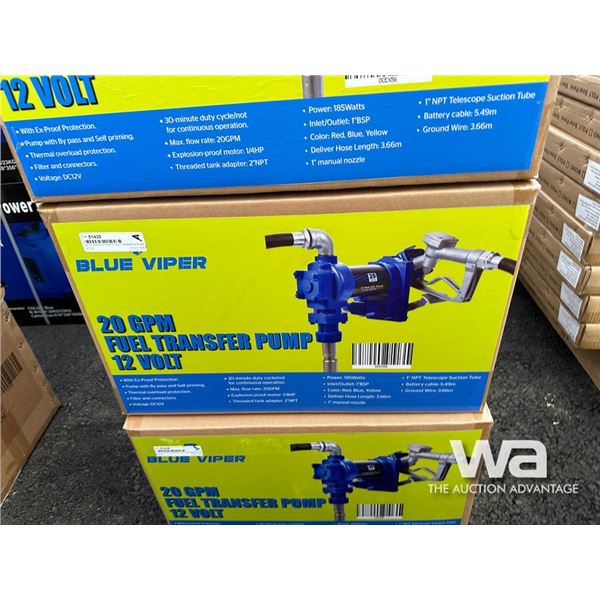 BLUE VIPER 20 GPM 12 VOLT TRANSFER PUMP