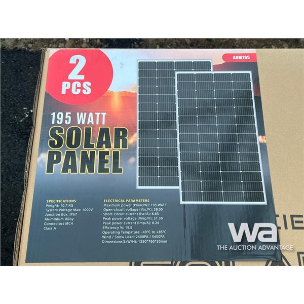 (4) PCS. 195 WATT SOLAR PANELS