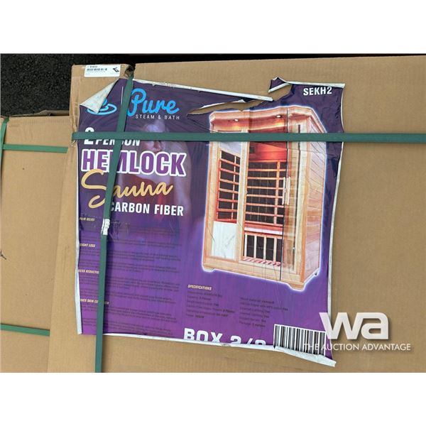 2 PERSON HEMLOCK SAUNA