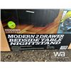 Image 3 : 2 DRAWER BEDSIDE TABLE NIGHTSTAND