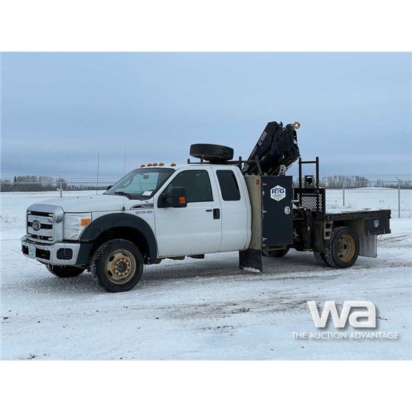 2012 FORD F550 XLT E-CAB W/HIAB 055-CLX BOOM