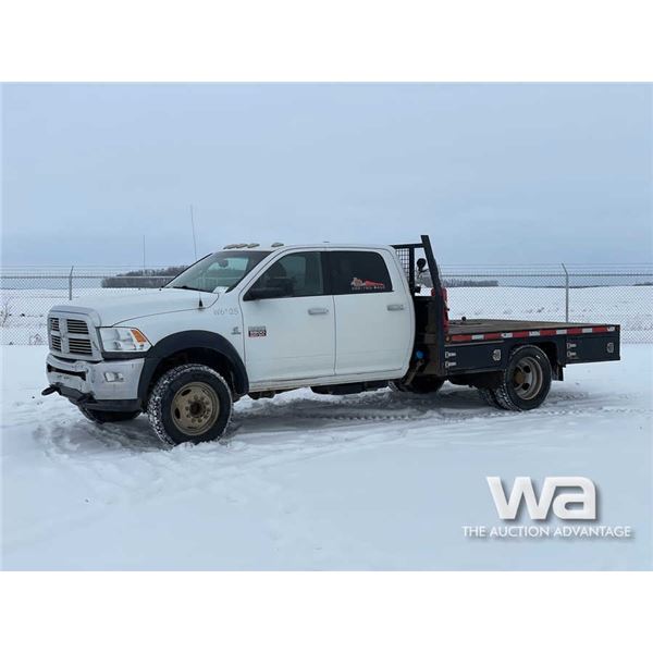 2012 DODGE RAM 5500 HD CREW CAB FLATBED TRUCK