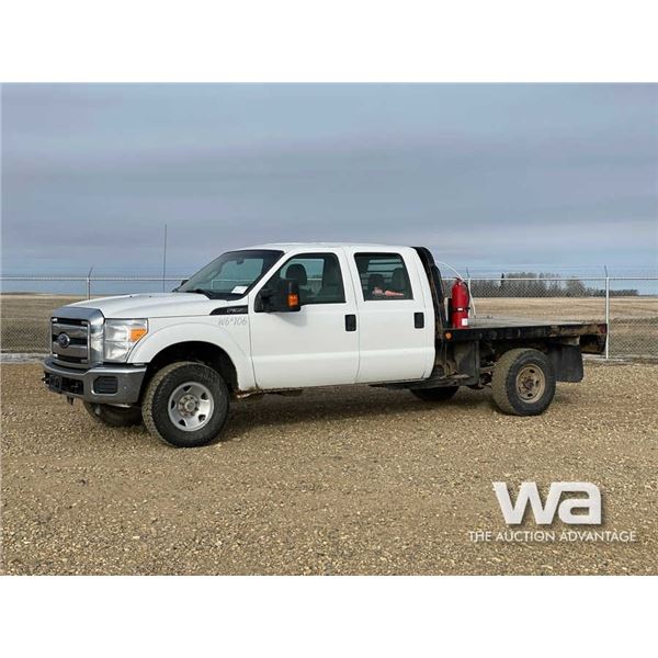 2013 FORD F350 XL CREW CAB FLATBED TRUCK