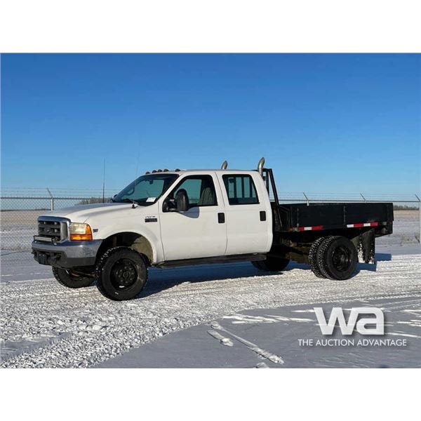 1999 FORD F-450 CREW CAB FLAT DECK PICKUP