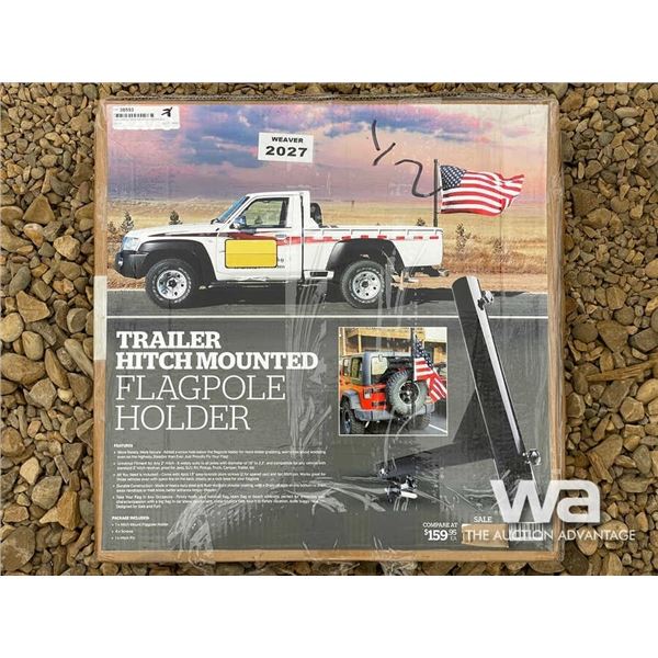 (UN-USED) TRAILER HITCH MOUNTED FLAGPOLE HOLDER