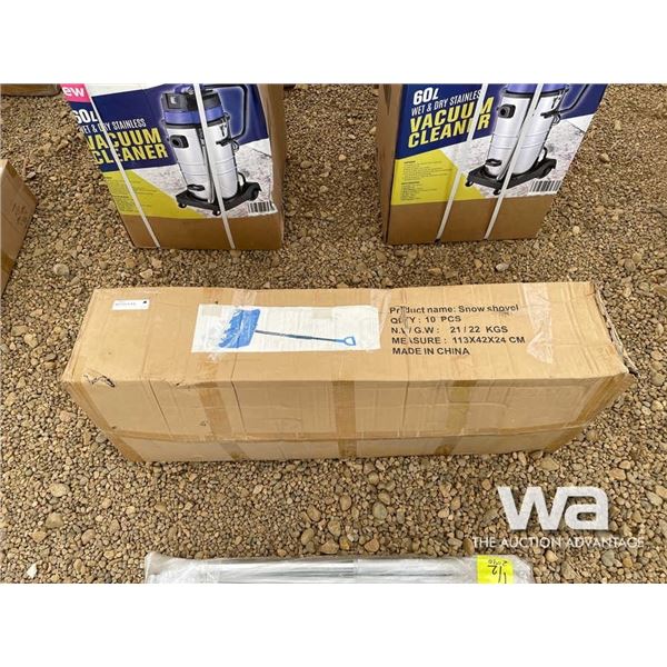 (UN-USED) (10) SNOW SHOVELS
