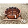 Image 2 : (UN-USED) 29" STEEL CAULDRON WITH COPPER FINISH