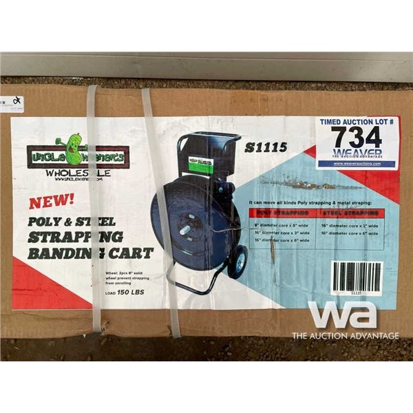 (UN-USED) POLY & STEEL STRAPPING BANDING CART