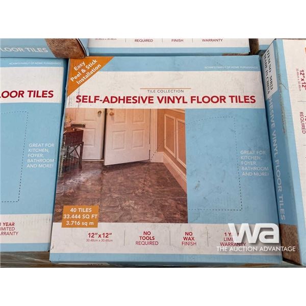 QTY OF 12"X12"  OF SELF-ADHESIVE VINYL FLOOR TILES