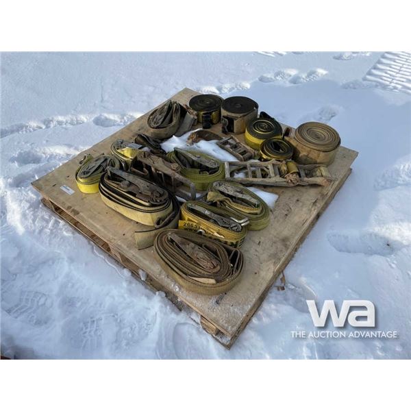 PALLET OF TIE DOWN STRAPS