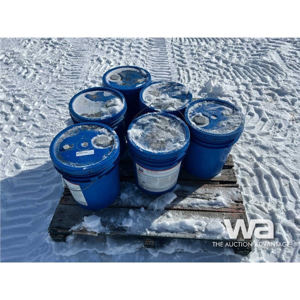 (6) 5 GAL. PAILS CHEVRON 30W OIL