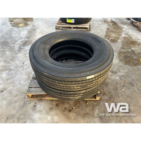 (2) ZEETEX 11R24.5 TRUCK TIRES