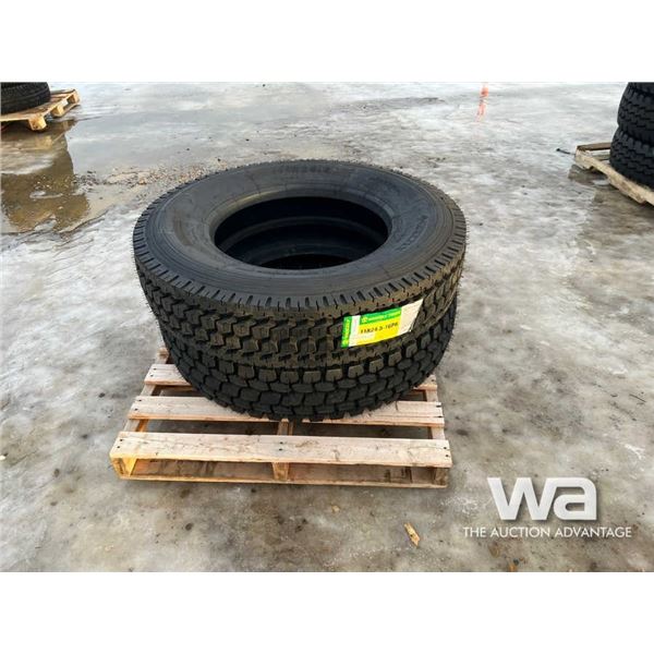 (2) GRIZZLY 11R24.5 TRUCK TIRES