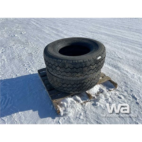 (2) BRIDGESTONE 385/65R22.5 STEERING TIRES