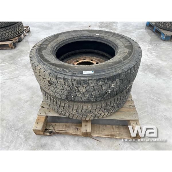 (2) 11R24.5 TRUCK TIRES