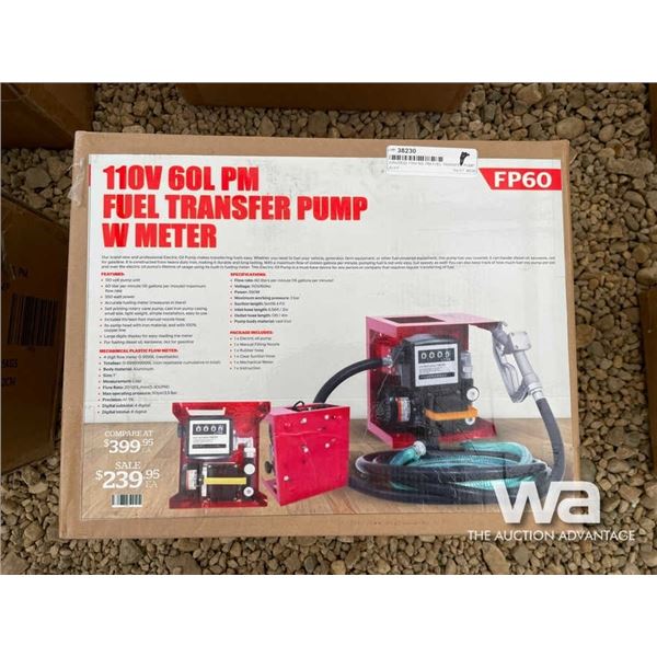 (UN-USED) 110V 60L PM FUEL TRANSFER PUMP