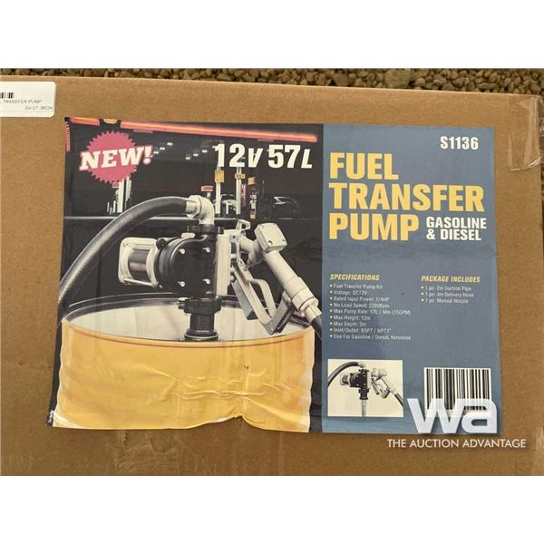 (UN-USED) 12 VOLT FUEL TRANSFER PUMP