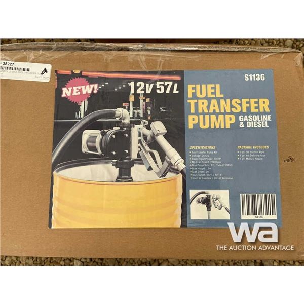 (UN-USED) 12 VOLT FUEL TRANSFER PUMP