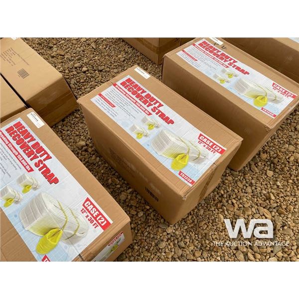 BOX OF 2 HEAVY DUTY 12" X 30 FT. RECOVERY STRAP