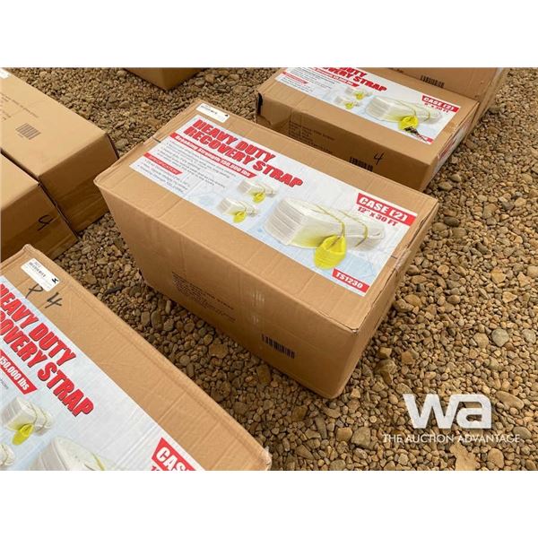 BOX OF 2 HEAVY DUTY 12" X 30 FT. RECOVERY STRAP