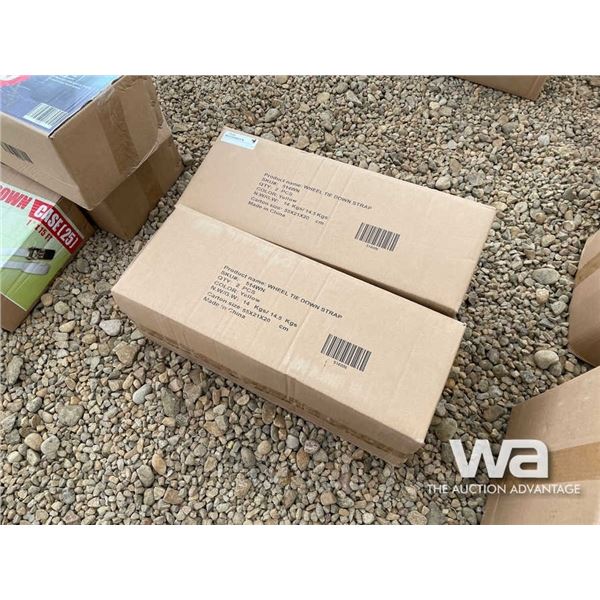 (2) BOXES OF 2 WHEEL TIE DOWN STRAPS