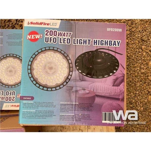 (12) SOLIDFIRE LED 200 WATT UFO HIGHBAY LIGHTS