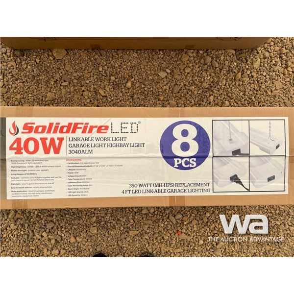 (2) SOLIDFIRE LED 40 WATT HIGH BAY GARAGE LIGHTS