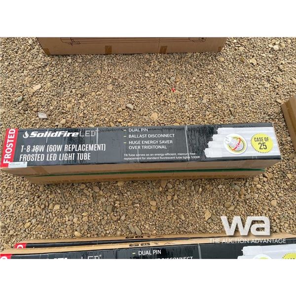 (2) SOLIDFIRE LED 18 WATT FROSTED LIGHT TUBE