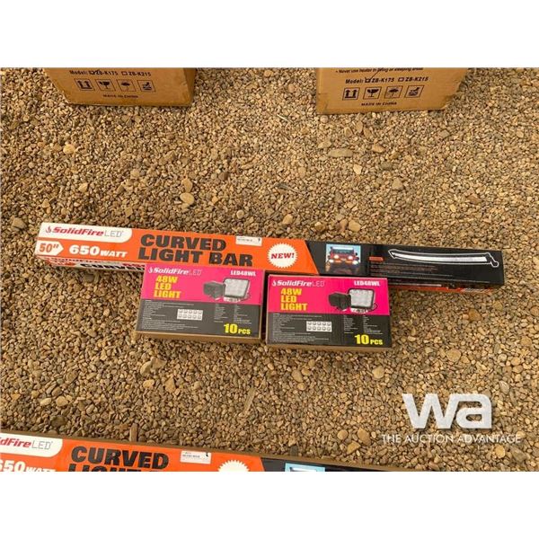 SOLIDFIRE LED LIGHT BAR & (2) 48 WATT LIGHTS