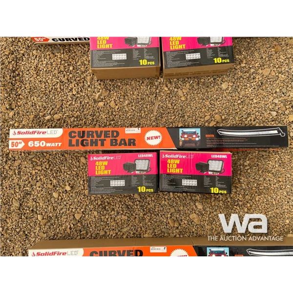 SOLIDFIRE LED LIGHT BAR & (2) 48 WATT LIGHTS