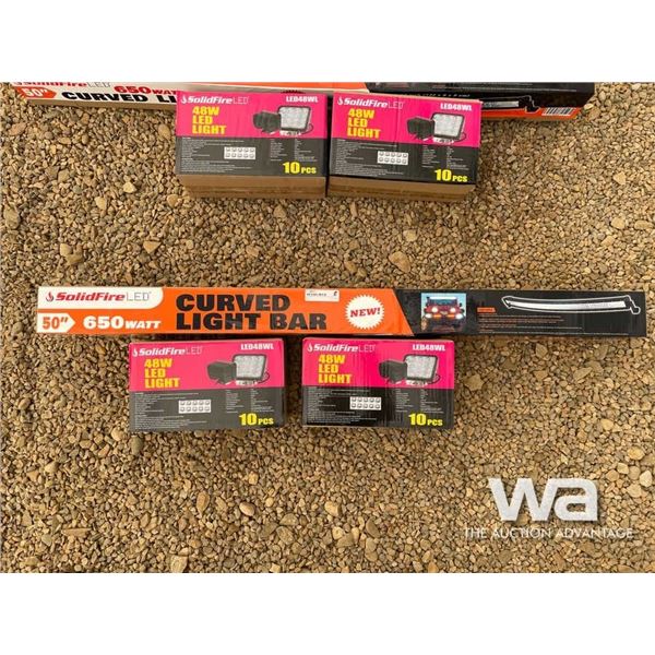 SOLIDFIRE LED LIGHT BAR & (2) 48 WATT LIGHTS