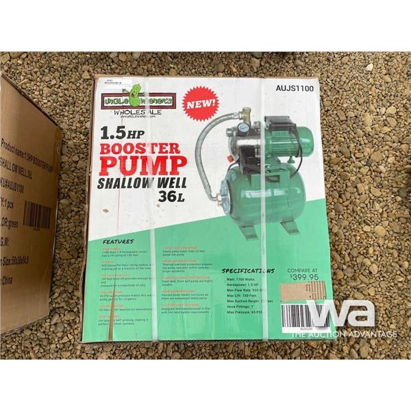 (UN-USED) 1.5 HP SHALLOW WELL BOOSTER PUMP