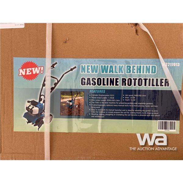 (UN-USED) WALK BEHIND GASOLINE ROTOTILLER